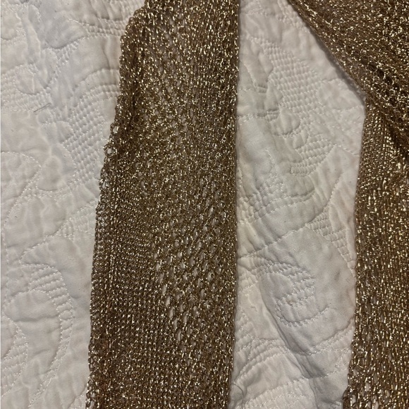 Rose gold Sheer Metallic Knit Cover-Up - Picture 4 of 7